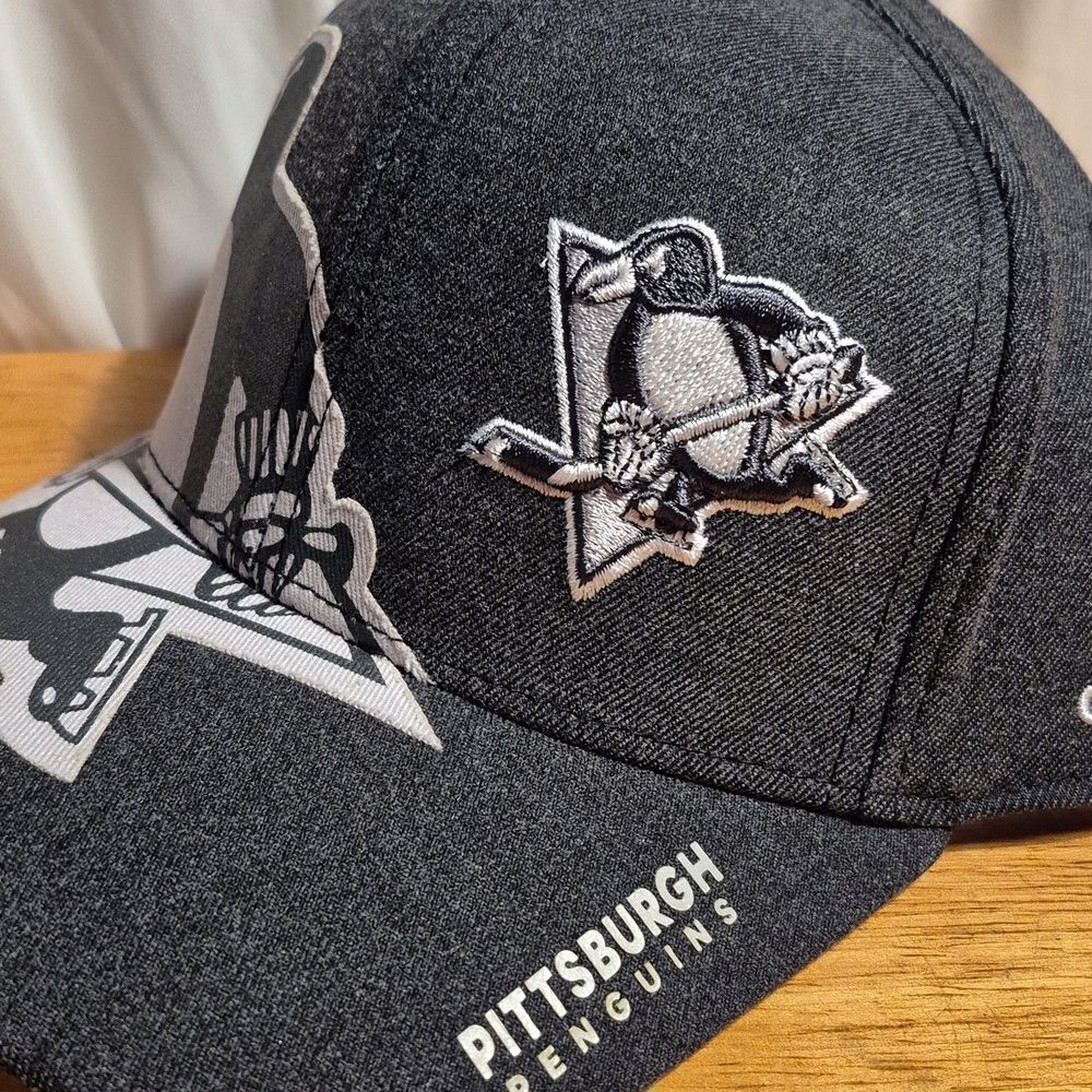 Adidas Pittsburgh Penguins L/XL Stretchfit Hat - New - Picture 3 of 10